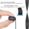 HLXJR 16mm Universal Stainless Steel Mesh Watch Band with Magnetic Closure, Black view 4
