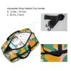 Orange Flower Pink Tree Leaf Sports and Travel Bag with Shoe Compartment view 4