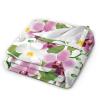 Plumeria Flower Flannel Fleece Throw Blanket, Soft Warm Bedspread/Blanket/Bed Sheet, 200 x 150 cm view 2