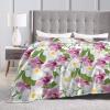 Plumeria Flower Flannel Fleece Throw Blanket, Soft Warm Bedspread/Blanket/Bed Sheet, 200 x 150 cm view 3