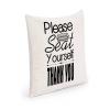 Please Seat Yourself Thank You Square Pillow Cover, 18 x 18 in view 2
