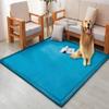 XWanitd 3 cm Thick Coral Velvet Rug, Soft Non-Slip Floor Play Mat, Crawling Mat for Home Office, Living Room, and Bedroom, 90 x 150 x 3 cm, Blue view 1