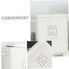 Iron Rice Storage Container for Household Flour, White, Secure Storage view 3