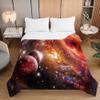 Chickw1 Quilted Bedspread, 3D Orange Universe Microfiber Coverlet for Single or Double Beds, 39.4 x 59 in view 2