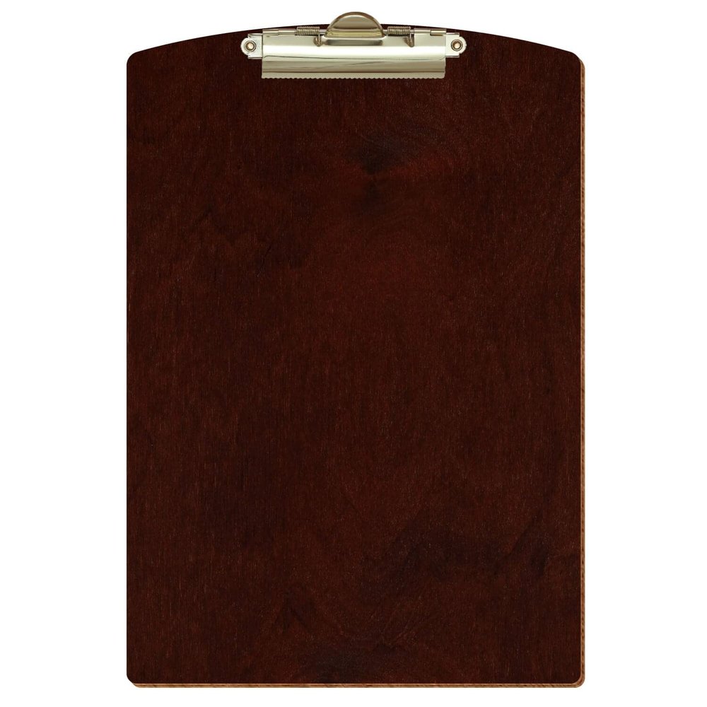 Btic Dark Walnut Wood Clipboard, Segment Shape, A3–A6
