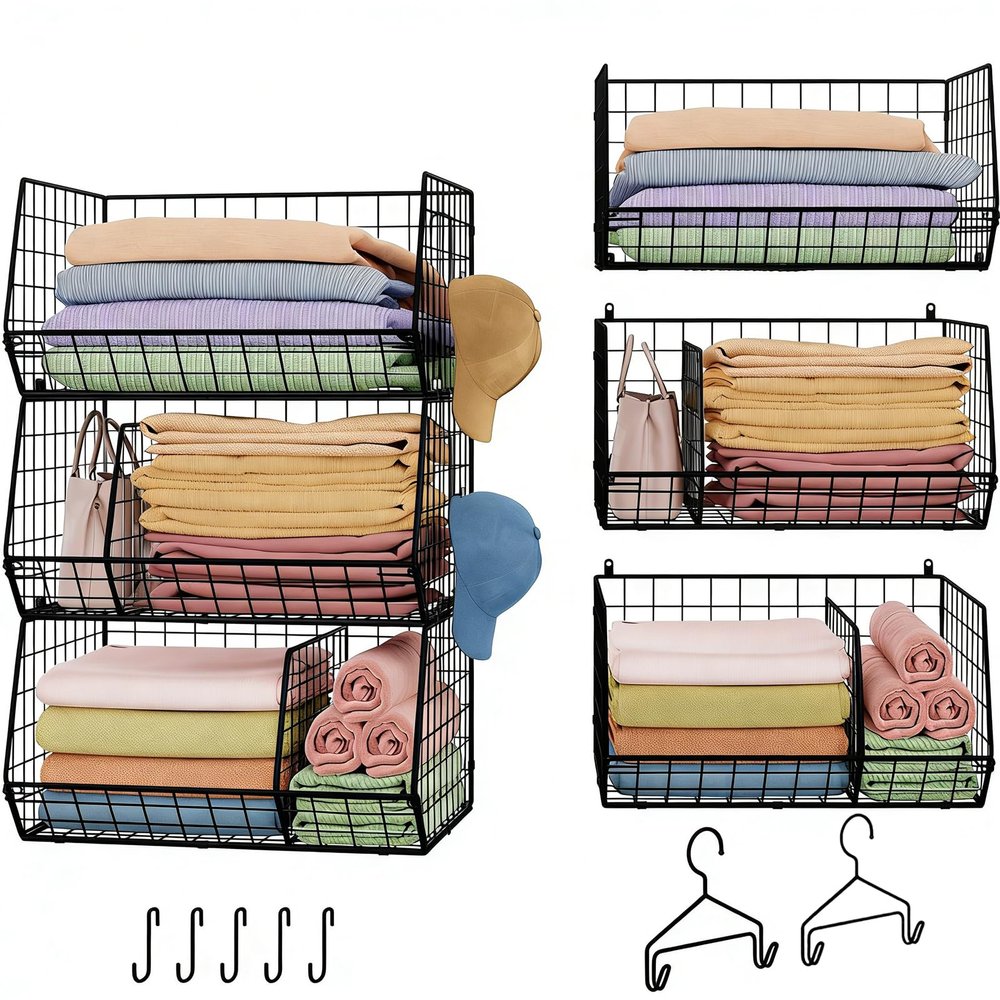 Jautokerdar 3-Tier Hanging Closet Organizer