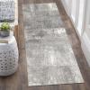 SGLGSTORE Gray Modern Non-Slip Hallway Runner Rug, Washable Polyester, 50–100 cm Wide view 4