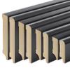 REESE Baseboard, Black MDF, Leipzig Profile, 80 mm view 1