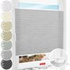 Schuette No-Drill Pleated Blind, Dolomite Storm Gray, 50 x 130 cm, Suprafix X Clip-Fix view 1