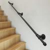 XFSHKJS Handrail for Indoor and Outdoor Stairs, Black Wrought-Iron Metal, 5.1 m view 1