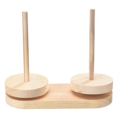 NIUXICH Double Yarn Ball Holder, Wooden Yarn Organizer