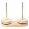 NIUXICH Double Yarn Ball Holder, Wooden Yarn Organizer view 1