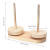 NIUXICH Double Yarn Ball Holder, Wooden Yarn Organizer view 2