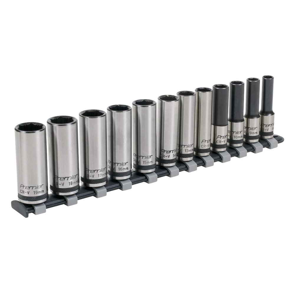 Sealey AK2744B 3/8-Inch Deep Socket Set, 12-Piece