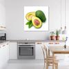 Feeby XXL Avocado Still Life Canvas Wall Art, 80 x 80 cm view 3