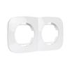 LEDKIA 2-Module Frame for Classic Round Mechanisms, White view 1