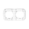 LEDKIA 2-Module Frame for Classic Round Mechanisms, White view 3