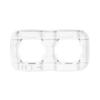 LEDKIA 2-Module Frame for Classic Round Mechanisms, White view 4