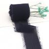 LINLN 5 m/Roll 3.8/5 cm Handmade Frayed-Edge Chiffon Silk Ribbon view 1