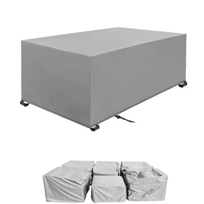 Garden Furniture Cover 250 x 250 x 90 cm, Silver Gray, 420D Oxford