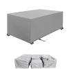 Garden Furniture Cover 250 x 250 x 90 cm, Silver Gray, 420D Oxford view 1