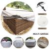 Garden Furniture Cover 250 x 250 x 90 cm, Silver Gray, 420D Oxford view 4