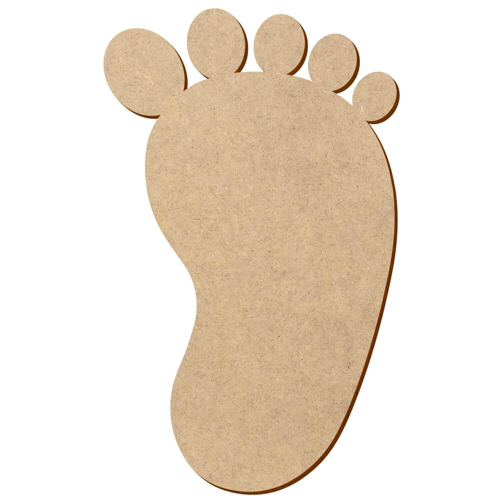 MDF Foot – Custom Cut, 3–50 cm, for Décor & Crafts