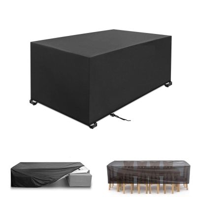 100 x 90 x 80 cm Black Rectangular Patio Furniture Cover, 420D Oxford