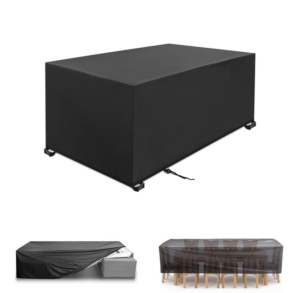 100 x 90 x 80 cm Black Rectangular Patio Furniture Cover, 420D Oxford