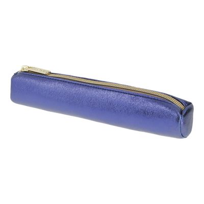 herlitz 50039081 Round Mini Pencil Case, Metallic Midnight Blue