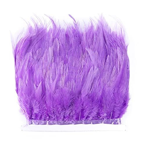 LINLN 1-Meter Saddle Pheasant Feather Fringe, 3–5 in Natural Rooster Feather Trim