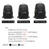 QQYG Oxford Women's Waterproof Laptop Backpack, Black, 31 x 42 x 15 cm view 2