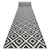 rugsx BCF MORAD Ruta Diamond Black/Cream Runner 100 x 1050 cm view 2