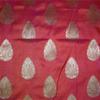 The Yard Brocade Fabric, 100% Silk, Iridescent, Orange/Gold, 11 cm view 3