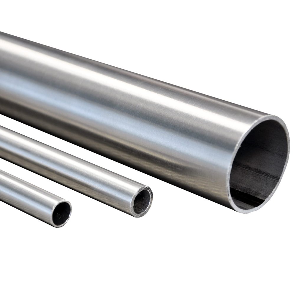 Sheet + Profile Stainless Steel Tube 20x1 mm K240 Ground 1.4301 V2A Handrail 1000 mm