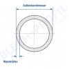 Sheet + Profile Stainless Steel Tube 20x1 mm K240 Ground 1.4301 V2A Handrail 1000 mm view 2