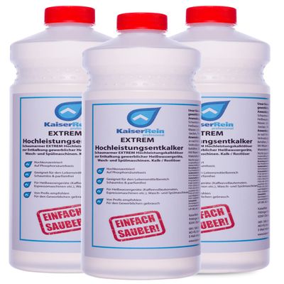 KaiserRein Professional Extreme Descaler & Rust Remover, 3 x 1 L