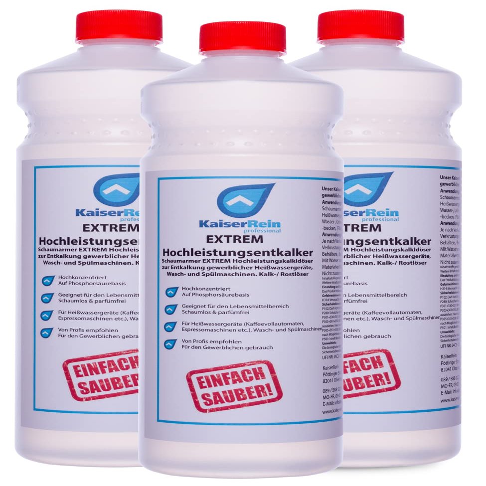 KaiserRein Professional Extreme Descaler & Rust Remover, 3 x 1 L
