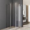 75 x 90 cm Corner-Entry Shower Enclosure with Double Pivot Doors view 1