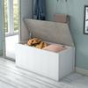 Dmora Miltonia Storage Chest, White and Concrete, 90 x 45 x 45 cm view 1