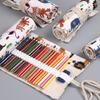 Anawakia Canvas Pencil Roll, 24 Slots, Animal Design view 2