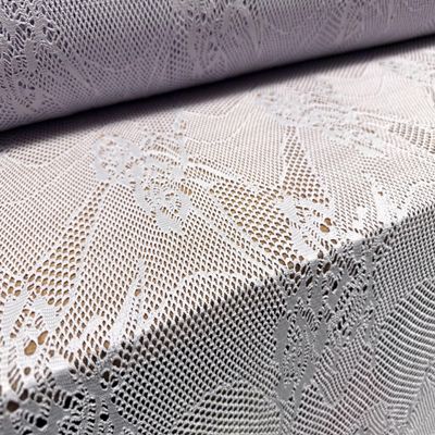 Fishnet Jersey, 4-Way Stretch, Floral Pattern, Light Lavender