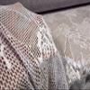 Fishnet Jersey, 4-Way Stretch, Floral Pattern, Light Lavender view 4