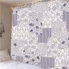 Banemi Wall Tapestry, White and Purple Geometric Pattern, Polyester, 260 x 240 cm view 2