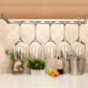 SYLJ Metal Wine Glass Holder, Under-Cabinet Rack, Silver, 45 x 22.5 cm view 2