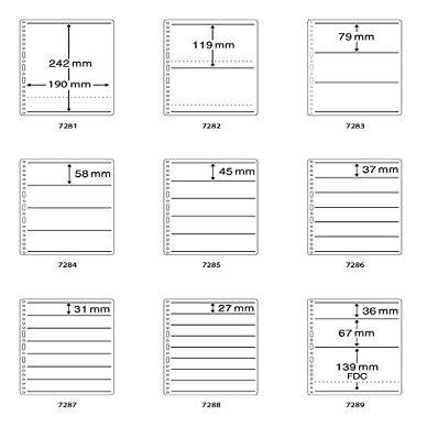 PRINZ System Sheets, Double-Sided, Universal Perforation, White, 7 Strips