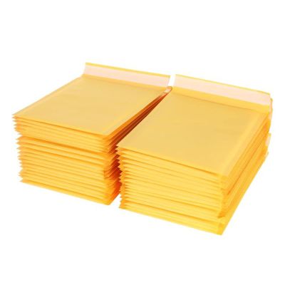 ZZSRJ 100 Kraft Paper Bubble Mailers per Pack, 150 x 180 mm