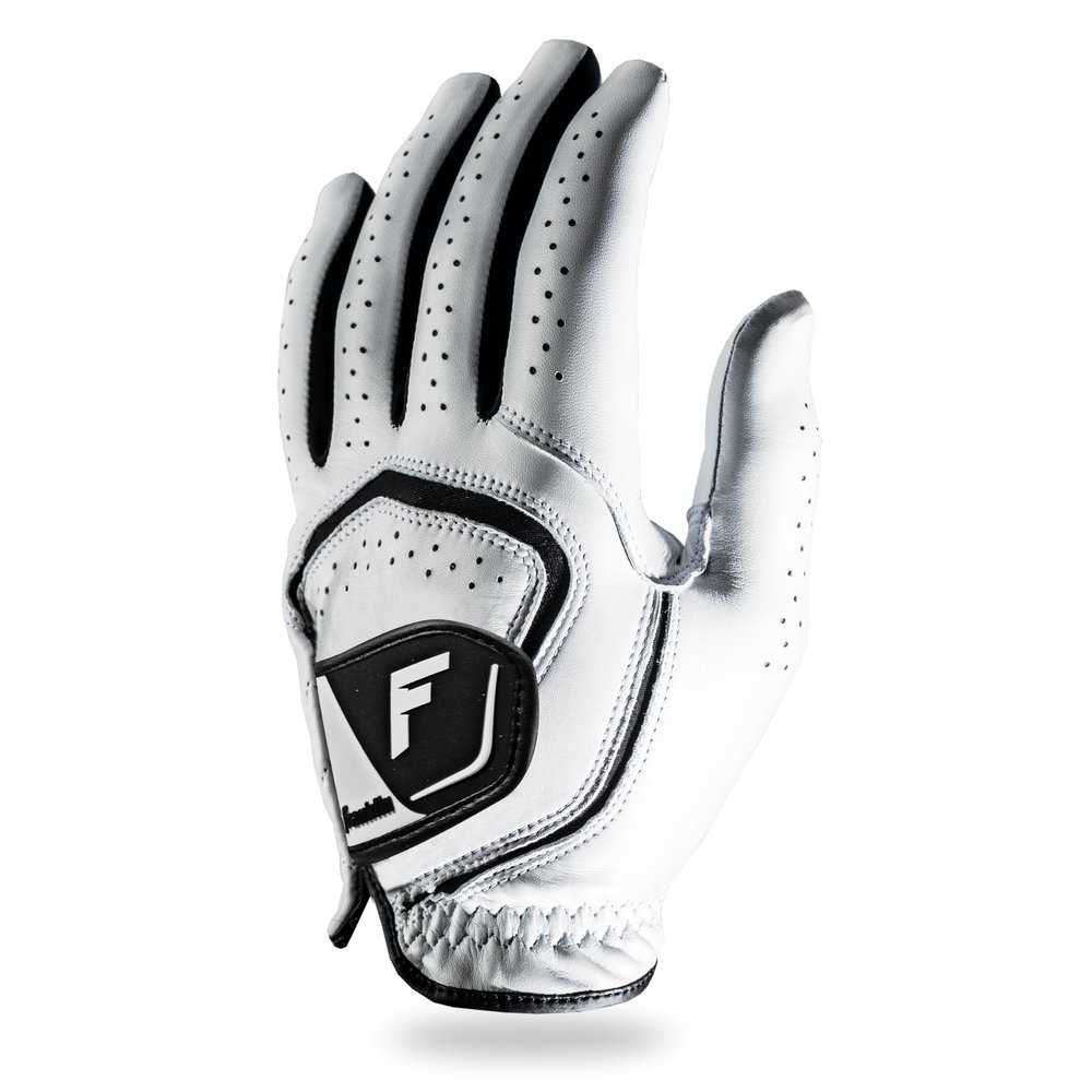 Franklin Sports Junior Golf Glove, Premium Leather, Maximum Grip, White, Left Hand, Youth Medium