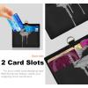 Lip Kiss Black PU CDC Vaccination Card Holder with Lanyard view 4