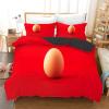 YZQGLHP 3-Piece Duvet Cover Set, 155 x 200 cm, Red Egg, 100% Microfiber view 1